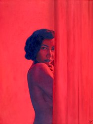 Her Melody (Red) by Mila Alexander - Original Painting on Box Canvas sized 33x44 inches. Available from Whitewall Galleries